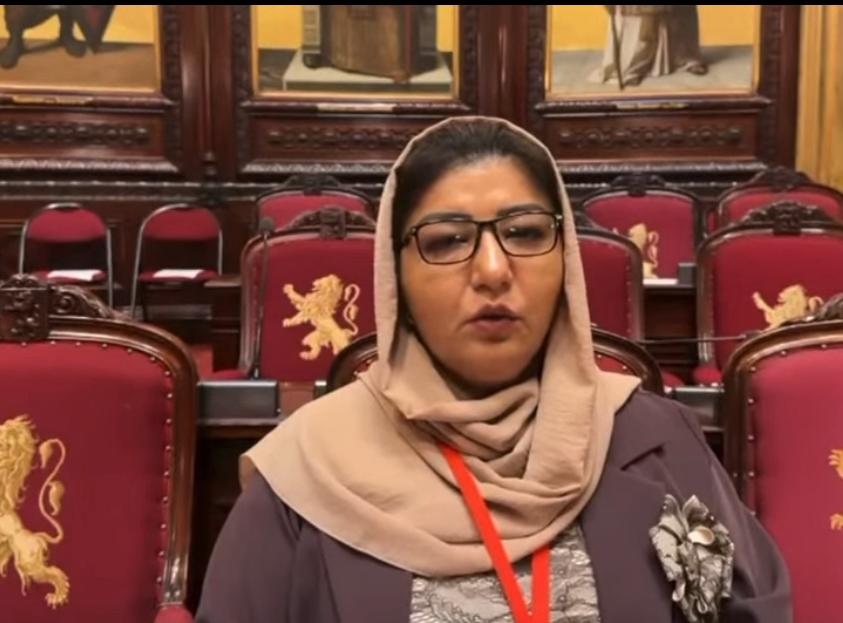 راحله دوستم در حاشیه نشستی در بروکسل